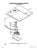 COMPONENT SHELF AND LATCH Diagram and Parts List for KEBI241WBL0  KitchenAid Wall Oven