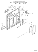 INNER DOOR Diagram and Parts List for GU980SCGQ3  Whirlpool Dishwasher