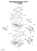 REFRIGERATOR SHELF PARTS Diagram and Parts List for KSSC36FMS03  KitchenAid Refrigerator