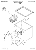 SECTION Diagram and Parts List for TCF0510JW01  Whirlpool Freezer