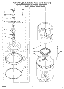 AGITATOR, BASKET AND TUB Diagram and Parts List for 8LSR5132BG0  Whirlpool Washer