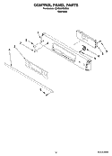 CONTROL PANEL PARTS, OPTIONAL PARTS (NOT INCLUDED) Diagram and Parts List for KDRS807SSS01  KitchenAid Range