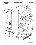 CABINET Diagram and Parts List for RT20AKXAW01  Roper Refrigerator