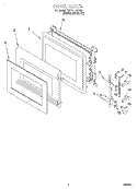 DOOR Diagram and Parts List for 7MT7118XDQ0  Whirlpool Microwave