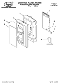 CONTROL PANEL PARTS Diagram and Parts List for MHE14XKQ2  Roper Microwave