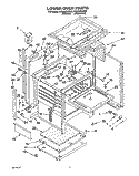 LOWER OVEN Diagram and Parts List for RE960PXYN0  Whirlpool Microwave Oven Combo