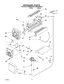 ICE MAKER Diagram and Parts List for 4KSRS25CHW02  KitchenAid Refrigerator