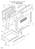 DOOR AND DRAWER Diagram and Parts List for KERC600EAL1  KitchenAid Range