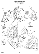 BULKHEAD PARTS Diagram and Parts List for GCEM2990MQ1  Whirlpool Dryer
