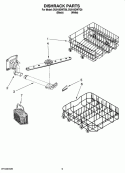 DISHRACK PARTS, OPTIONAL PARTS (NOT INCLUDED) Diagram and Parts List for DU018DWTB0  Whirlpool Dishwasher