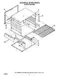 INTERNAL OVEN Diagram and Parts List for FGP215VW3  Roper Range