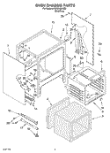 OVEN CHASSIS PARTS Diagram and Parts List for KERC608LSS0  KitchenAid Range