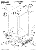 CABINET, LITERATURE Diagram and Parts List for SS25AFXKQ00  Whirlpool Refrigerator