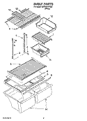 SHELF PARTS, OPTIONAL PARTS Diagram and Parts List for 5ET2WVKRQ02  Whirlpool Refrigerator