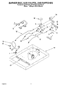 SECTION Diagram and Parts List for GLT3634LQ0  Whirlpool Cooktop