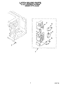 LATCH BOARD Diagram and Parts List for MT4070SKQ0  Whirlpool Microwave