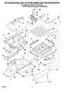 EVAPORATOR ICE CUTTER GRID AND WATER PARTS Diagram and Parts List for KUIS185JPB3  KitchenAid Ice Maker