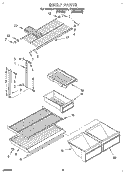 SHELF Diagram and Parts List for TT18HKXAW02  Estate Refrigerator