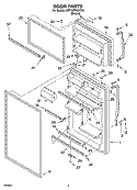 DOOR PARTS Diagram and Parts List for 8ET1WTKXKT04  Whirlpool Refrigerator