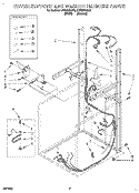 DRYER SUPPORT AND WASHER HARNESS Diagram and Parts List for LTE6234AN2  Whirlpool Washer Dryer Combo