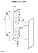 FREEZER DOOR PARTS Diagram and Parts List for 5VES3FHGRS00  Whirlpool Refrigerator
