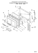 FREEZER DOOR Diagram and Parts List for ET25DQRDB01  Whirlpool Refrigerator
