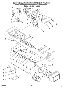 MOTOR AND ICE CONTAINER Diagram and Parts List for KSRP25QDBL00  KitchenAid Refrigerator