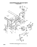 MAGNETRON AND AIR FLOW Diagram and Parts List for RM278BXV3  Whirlpool Microwave Oven Combo