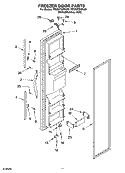 FREEZER DOOR PARTS Diagram and Parts List for 7ED2GTQXPL00  Whirlpool Refrigerator