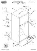 CABINET, LITERATURE Diagram and Parts List for RT21SKXJN00  Roper Refrigerator