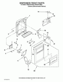 DISPENSER FRONT PARTS Diagram and Parts List for KSRV22FVSS04  KitchenAid Refrigerator