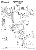 CABINET PARTS Diagram and Parts List for MED5920TW0  Maytag Dryer