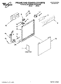 FRAME AND CONSOLE PARTS Diagram and Parts List for DU948PWSQ0  Whirlpool Dishwasher
