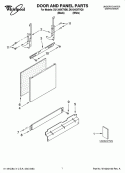 DOOR AND PANEL PARTS Diagram and Parts List for DU1345XTVB0  Whirlpool Dishwasher