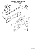 CONTROL PANEL PARTS Diagram and Parts List for WFW8400TB01  Whirlpool Washer