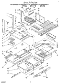 SHELF, LITERATURE Diagram and Parts List for ET18DKXAB11  Whirlpool Refrigerator