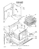 OVEN Diagram and Parts List for RS610PXV0  Whirlpool Range
