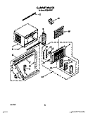 CABINET Diagram and Parts List for ACQ154XX0  Whirlpool Air Conditioner