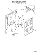 REAR CHASSIS PARTS Diagram and Parts List for YGR556LRKP1  Whirlpool Range