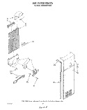 AIR FLOW Diagram and Parts List for 3ED25DQXVN00  Whirlpool Refrigerator