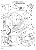 CABINET Diagram and Parts List for LGT7646DZ1  Whirlpool Dryer