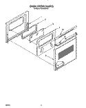 OVEN DOOR, OPTIONAL Diagram and Parts List for RS630PXYH0  Whirlpool Range