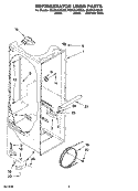 REFRIGERATOR LINER PARTS Diagram and Parts List for GS2SHAXSB00  Whirlpool Refrigerator