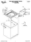 TOP AND CABINET PARTS Diagram and Parts List for WTW5100SQ0  Whirlpool Washer