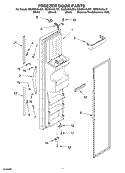 FREEZER DOOR Diagram and Parts List for GS6SHAXLS01  Whirlpool Refrigerator