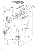 ICEMAKER, OPTIONAL Diagram and Parts List for CS25AFXKT00  Crosley Refrigerator