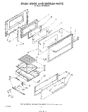 OVEN DOOR AND BROILER Diagram and Parts List for SF315ESRW1  Whirlpool Range