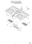 VENTILATION Diagram and Parts List for MHE13XKB0  Roper Microwave