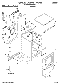 TOP AND CABINET PARTS Diagram and Parts List for KHWS01PMT3  KitchenAid Washer