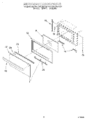 MICROWAVE DOOR Diagram and Parts List for RMC305PDB1  Whirlpool Microwave Oven Combo
